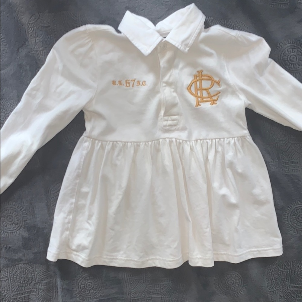 White collared Ralph Lauren shirt!
